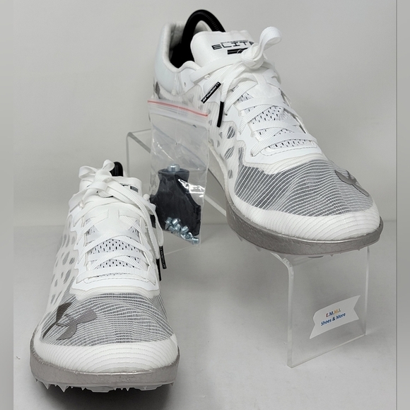 Under Armour Shakedown Elite Breeze White Track Field 3027568-100 Men's Size 10 - Picture 3 of 9